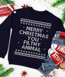 merry christmas you filthy animal funny holiday ugly christmas sweatshirt 4 sei7w