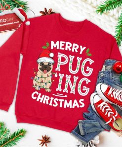 merry pugging christmas dog santa pug xmas boys pugmas ugly christmas sweatshirt 3 HCYR1