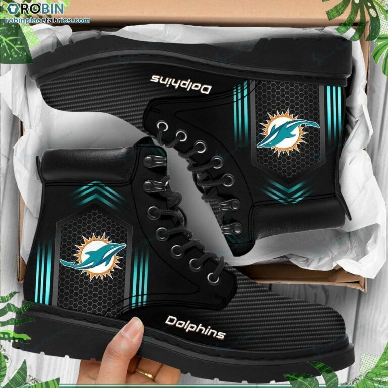 Miami Dolphins Custom Marten Style Boots RBPL496