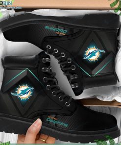 Miami Dolphins Custom Printed Martin Boots RBPL365