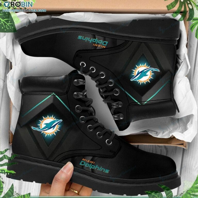 Miami Dolphins Custom Printed Martin Boots RBPL365