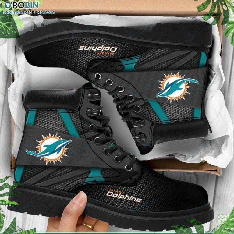 Miami Dolphins Custom Printed Martin Boots RBPL414