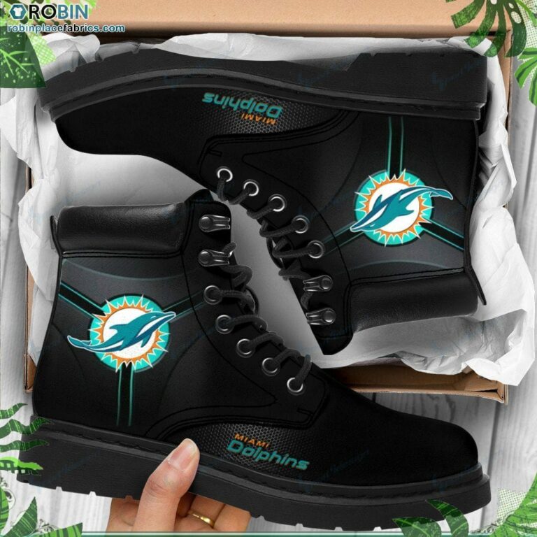 Miami Dolphins Custom Printed Martin Boots RBPL374