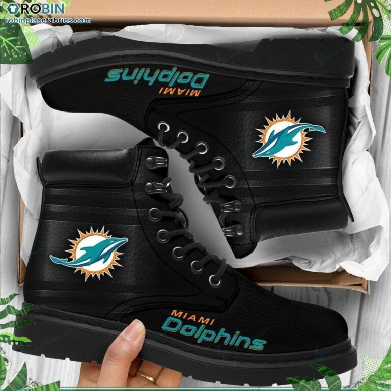 Miami Dolphins Custom Printed Martin Boots RBPL176