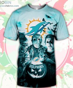 Miami Dolphins T-Shirt Halloween Horror Night – AOP Tshirt