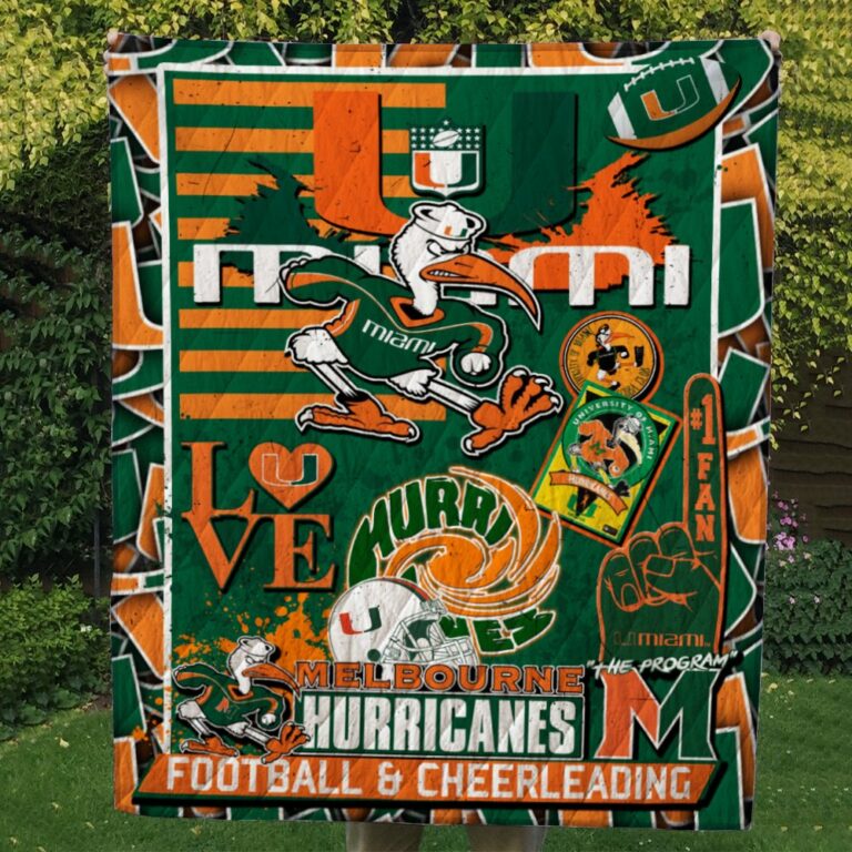 Miami Hurricanes Quilt Blanket