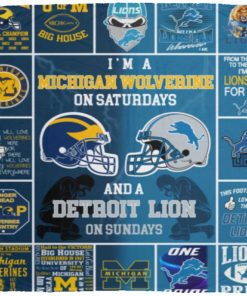 Michigan Wolverine On Saturdays And Detroit Lion On Sundays Fan Blanket