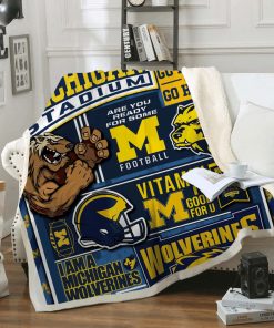 Michigan Wolverines Quilt Blanket #2