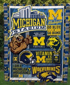 Michigan Wolverines Quilt Blanket