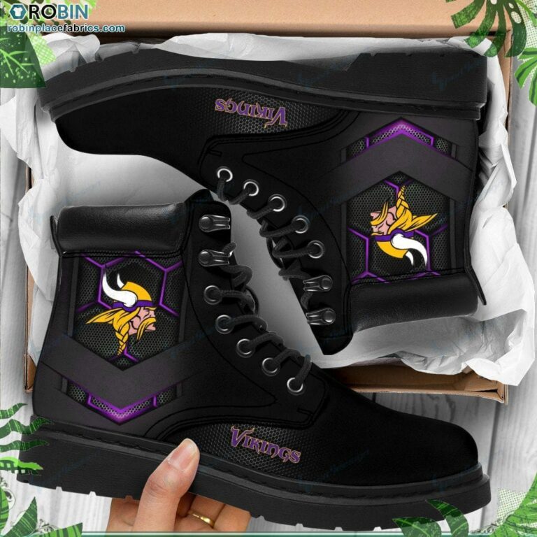 Minnesota Vikings Custom Printed Martin Boots RBPL393