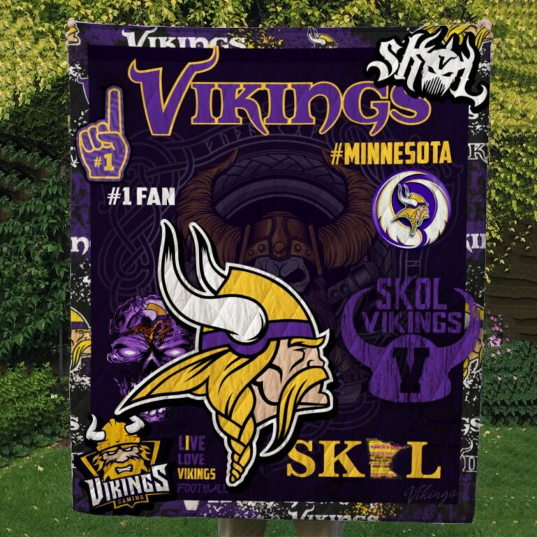 Minnesota Vikings Quilt Blanket