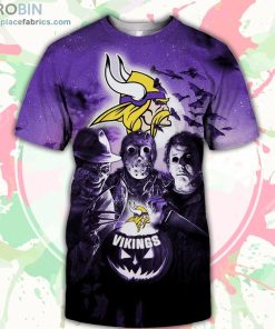 Minnesota Vikings T-Shirt Halloween Horror Night – AOP Tshirt