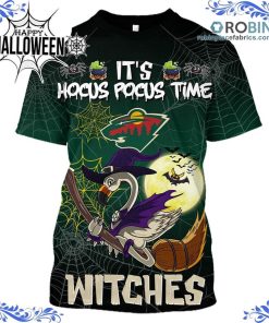 Minnesota Wild Halloween Jersey Flamingo Witches Hocus Pocus All Over Print – AOP Shirt
