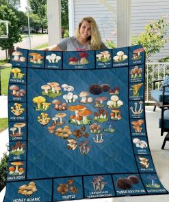 Mushroom Mushroom Kinds Collection Premium Quilt Blanket