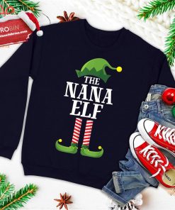 nana elf matching family group christmas party pajama ugly christmas sweatshirt 1 jggRM