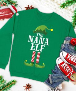 nana elf matching family group christmas party pajama ugly christmas sweatshirt 4 SMHz9
