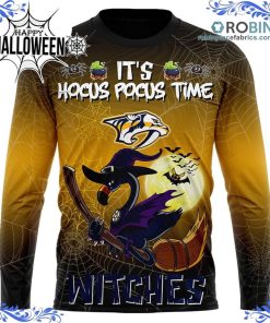nashville predators halloween jersey flamingo witches hocus pocus all over print 333 xyVsS