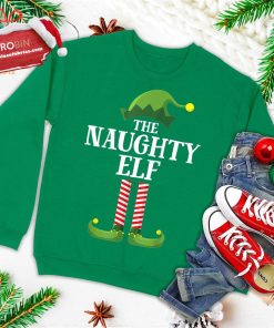 naughty elf matching family group christmas party pajama ugly christmas sweatshirt 1 4P15L