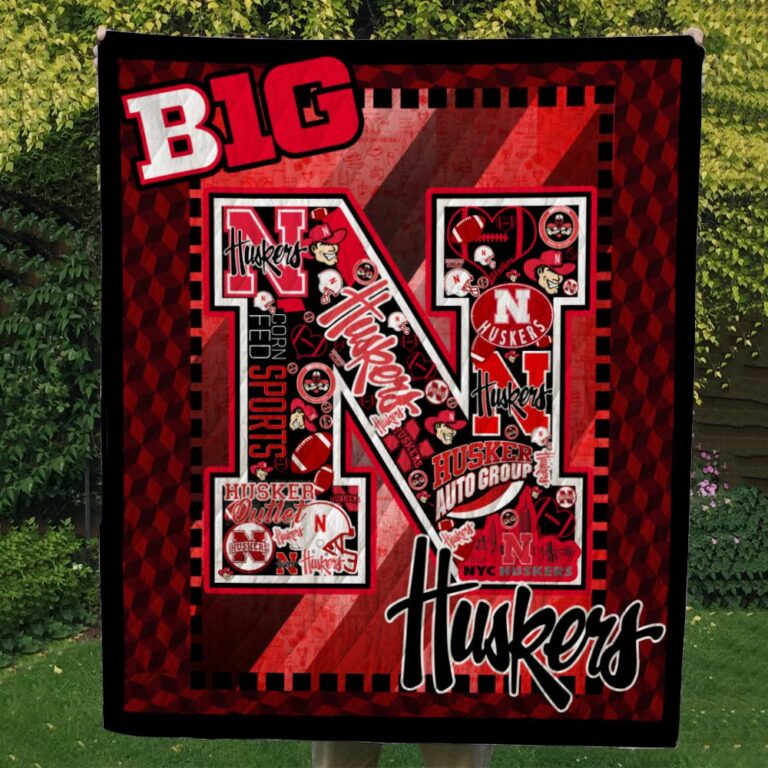 Nebraska Cornhuskers Quilt & Fleece Blanket #2