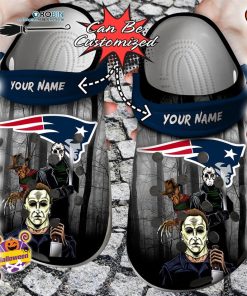 Halloween Clogs – Personalized New England Patriots Horror Movie Crocs Shoes