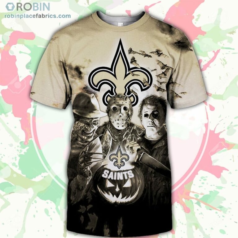 New Orleans Saints T-Shirt Halloween Horror Night – AOP Tshirt
