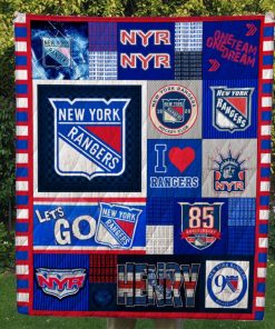 New York Rangers Quilt & Fleece Blanket #2