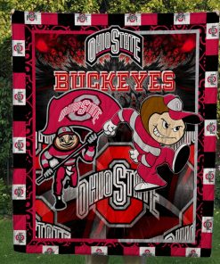 Ohio State Buckey Quilt Blanket