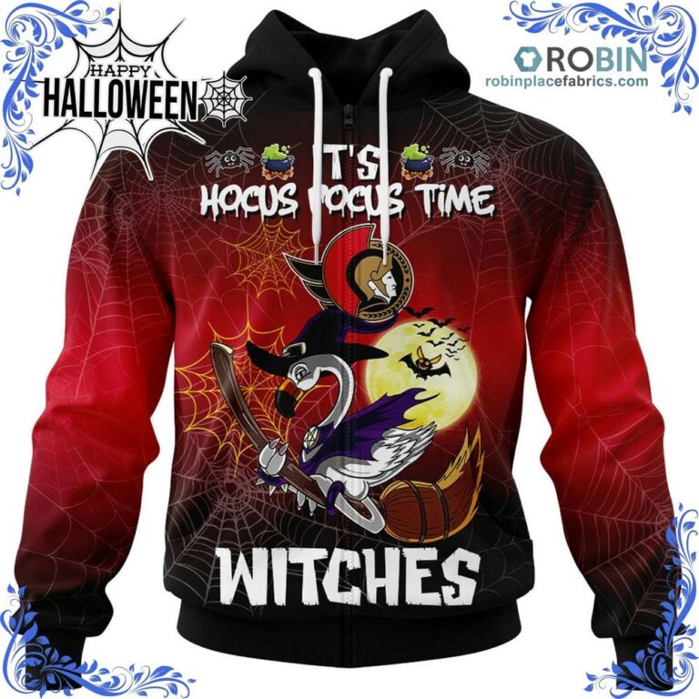 Ottawa Senators Halloween Jersey Flamingo Witches Hocus Pocus All Over Print – AOP Shirt