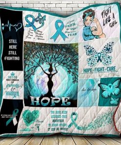 Ovarian Cancer Warrior Premium Quilt Blanket