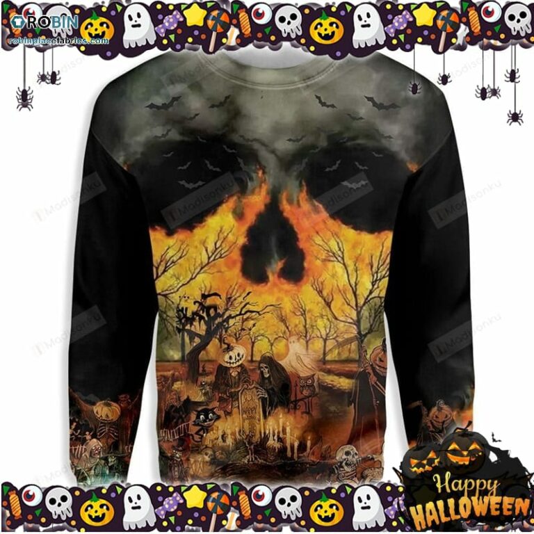 Party At Halloween Night Ugly Sweater