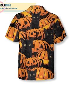 personalized pets and halloween pumpkin casual short sleeve hawaiian shirts 212 I5iX8