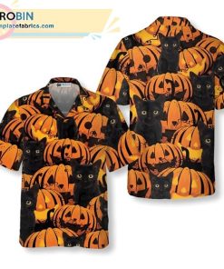 Personalized Pets And Halloween Pumpkin Casual Short Sleeve Hawaiian Shirts Personalized Pets And Halloween Pumpkin Casual Short Sleeve Hawaiian Shirts