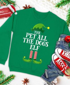 pet all the dogs elf matching family group christmas pajama ugly christmas sweatshirt 3 TR6wk