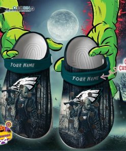 Halloween Clogs – Personalized Philadelphia Eagles Friday the 13th Horror Character Crocs Shoes