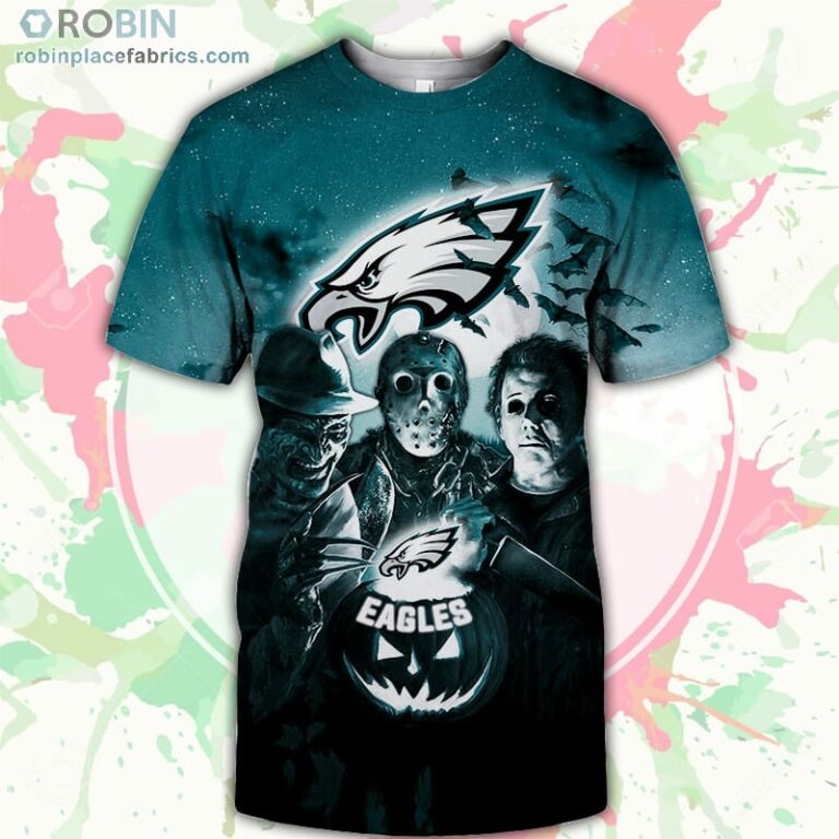 Philadelphia Eagles T-Shirt Halloween Horror Night – AOP Tshirt