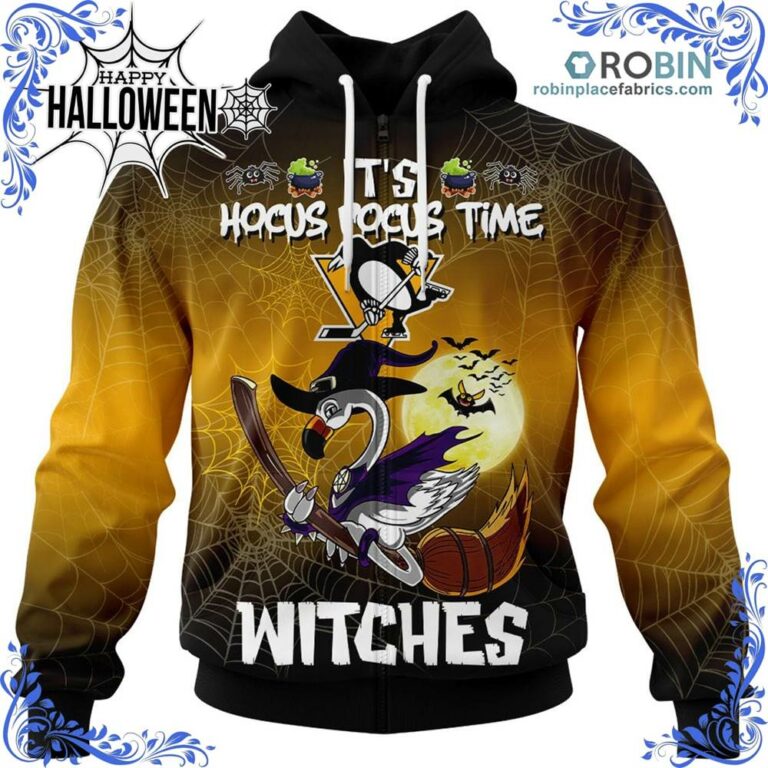Pittsburgh Penguins Halloween Jersey Flamingo Witches Hocus Pocus All Over Print – AOP Shirt