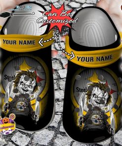 Halloween Clogs – Personalized Pittsburgh Steelers Curse Of Chucky Crocs Shoes
