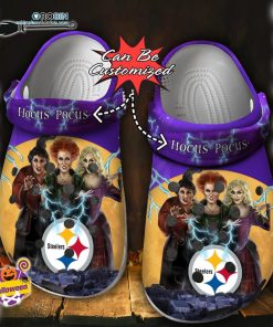 Halloween Clogs – Personalized Pittsburgh Steelers Halloween Movie Hocus Pocus Crocs Shoes