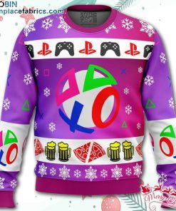 Playstation Neon Ugly Christmas Sweater – AOP Sweater
