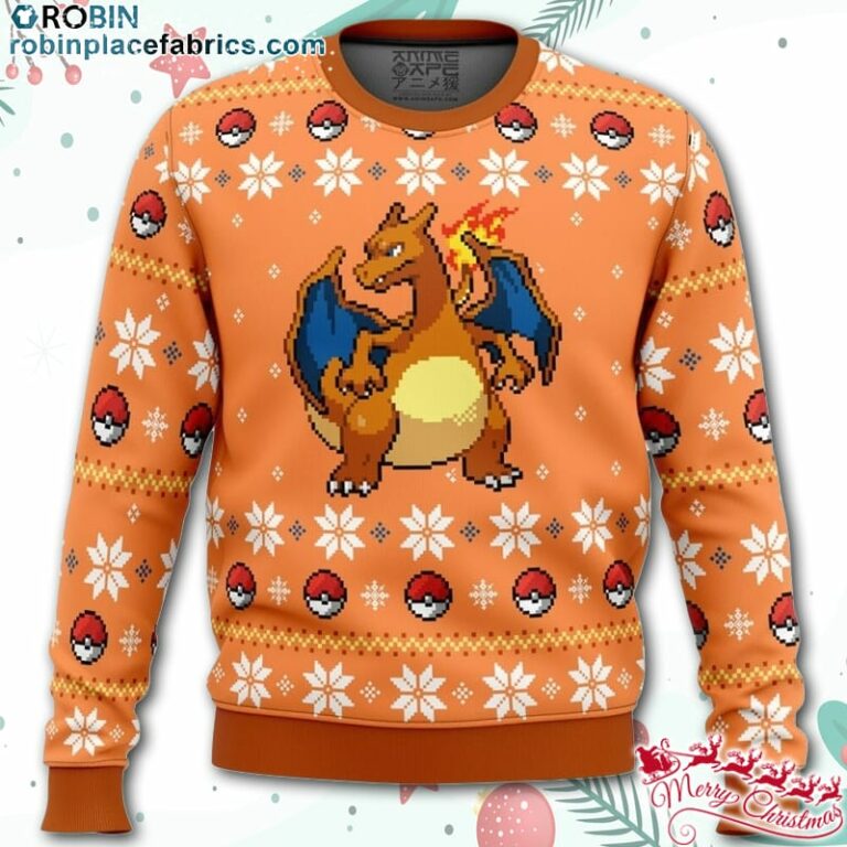 Pokemon Christmas Blaze Charizard Ugly Christmas Sweater – AOP Sweater