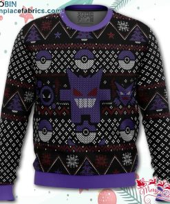 Pokemon Ghosts Gengar Ghastly Haunter Ugly Christmas Sweater – AOP Sweater