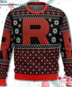 Pokemon Team Rocket Red Black Ugly Christmas Sweater – AOP Sweater