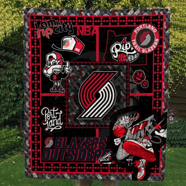 Portland Trail Blazers Quilt Blanket #1