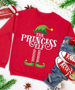 princess cute elf matching family group christmas party pj ugly christmas sweatshirt 1 iWwEZ