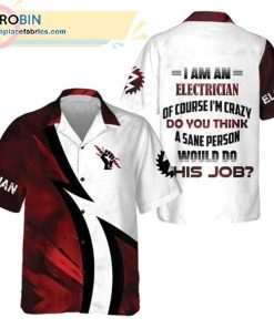 Proud To Be An Electrician Halloween Casual Short Sleeve Hawaiian Shirts