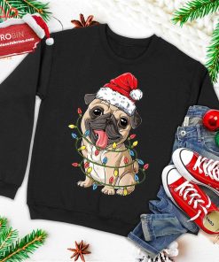 pug christmas tree lights santa dog xmas gifts boys pugmas ugly christmas sweatshirt 3 kNkhZ