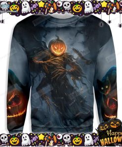 Pumpkin Cat Monster Halloween Ugly Sweater