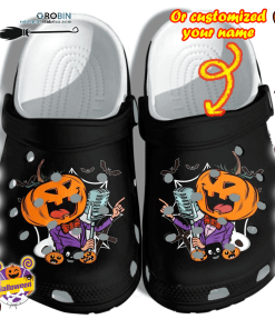 Halloween Clogs – Personalized Pumpkin Rock Sings Tattoo Halloween Crocs Shoes