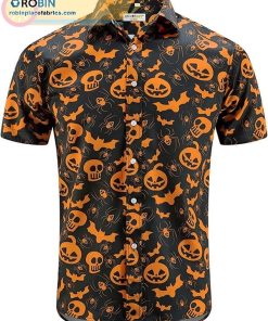 Pumpkins Printed Casual Short Sleeve Hawaiian Shirts