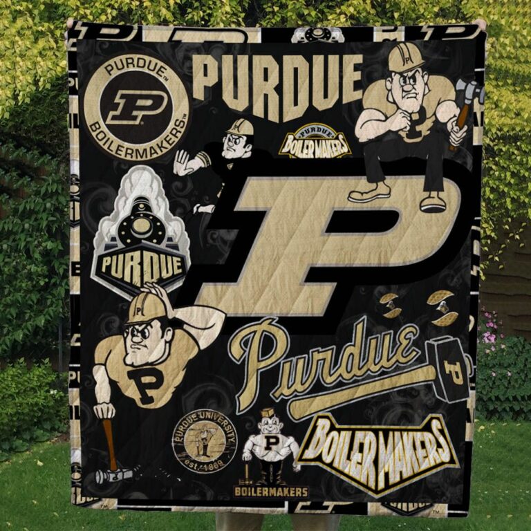 Purdue Boilermakers Blazers Quilt Blanket #1